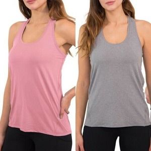 Yogalicious Ultra Soft Sleeveless Scoop Neck Tank Top Purple Women's Size M